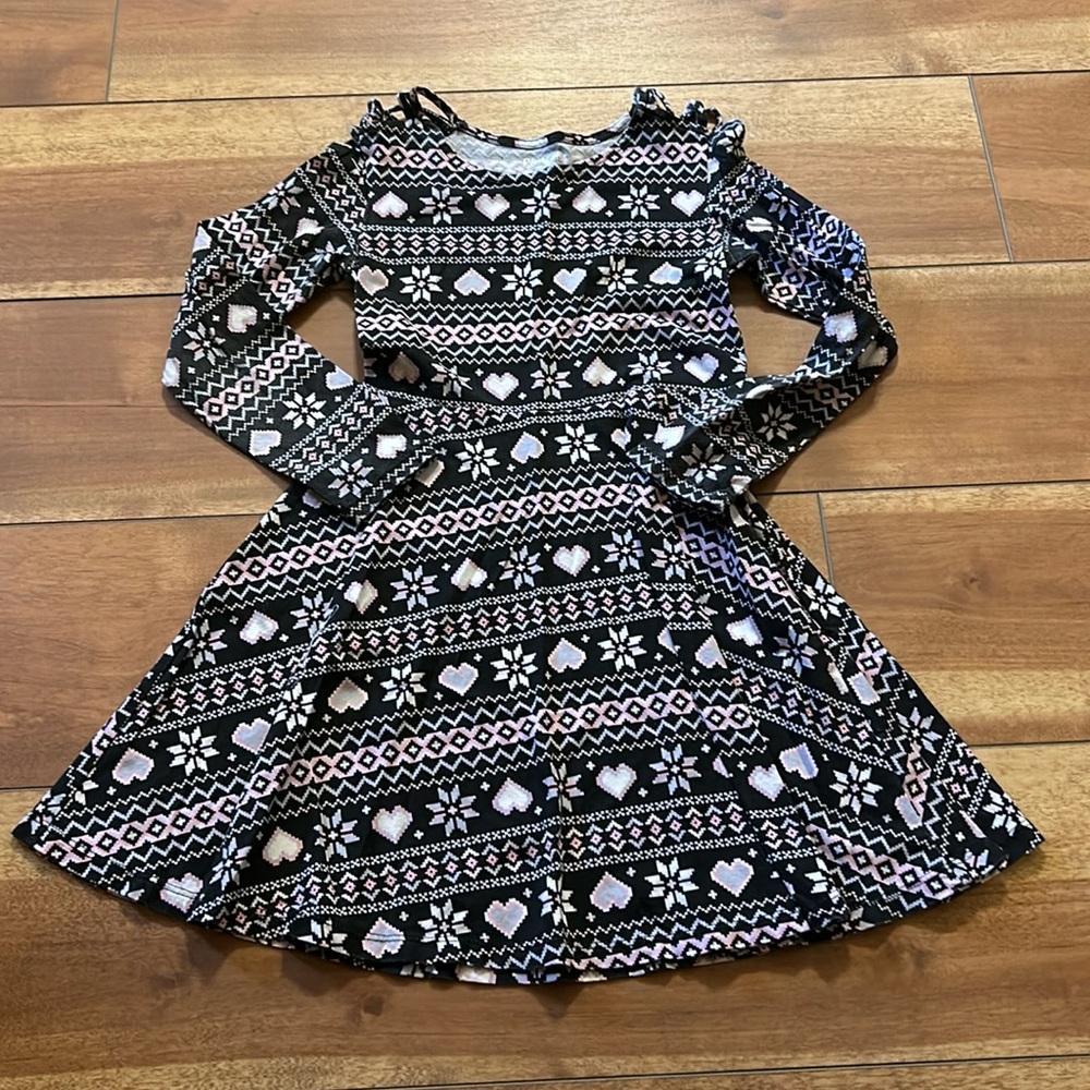 Black/pink casual dress